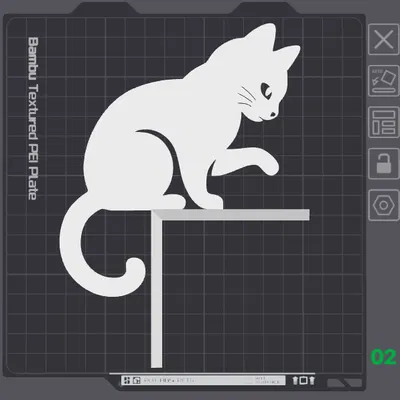 Mô hình trang trí công tắc/ổ cắm hình chú mèo - Mẫu 3D in 2