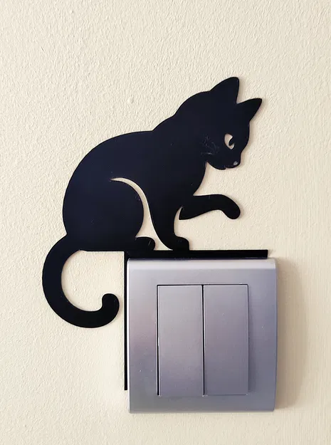 Mô hình trang trí công tắc/ổ cắm hình chú mèo - Mẫu 3D in 2 - Image 3