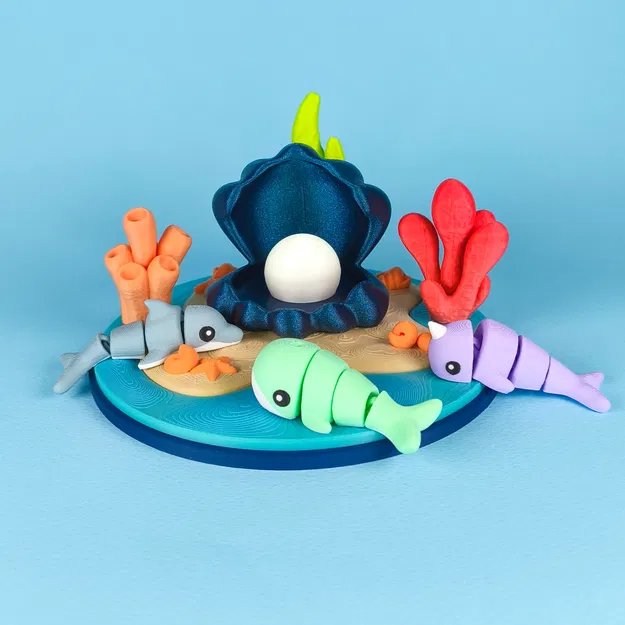 Diorama cho các loài thú biển Flexi đáng yêu, phiên bản Động vật đại dương - Image 2