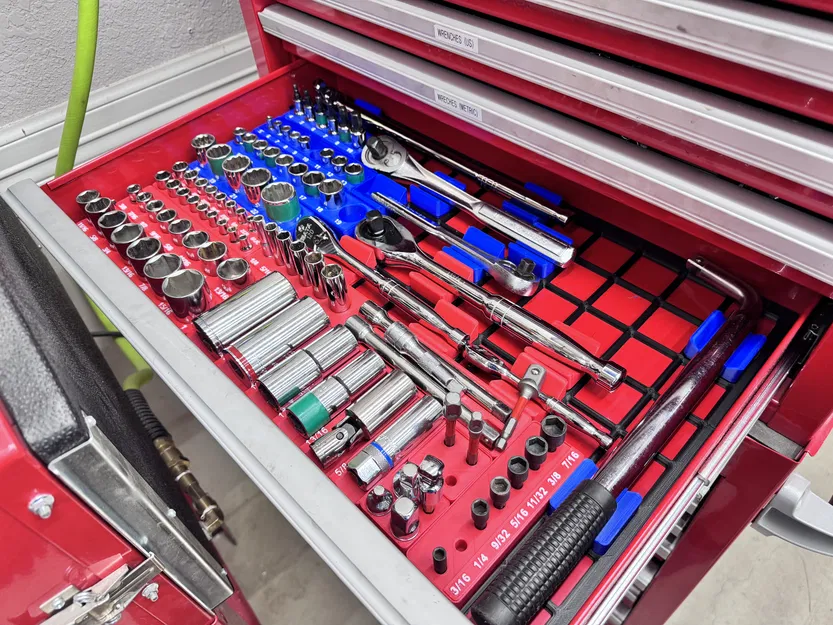 Bộ đế giữ đầu tuýp Socket - Hệ Gridfinity - Image 1