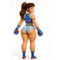 Mô hình 3D nhân vật nữ võ sĩ Boxer Girl cá tính - Thumbnail 1