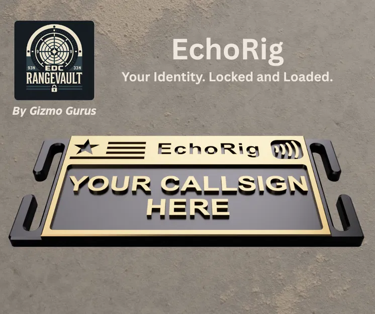 EchoRig V2.0 – Bảng tên MOLLE nhỏ gọn | Series RangeVault - Image 1