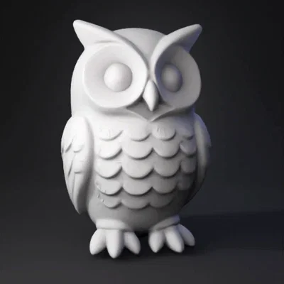 Mô hình tượng cú mèo 3D (Owl Statue) để bàn trang trí tinh tế