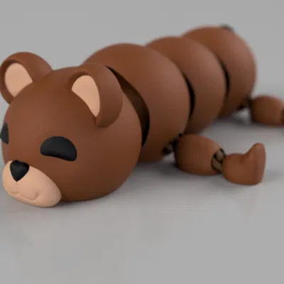 Mô hình gấu bông cử động (Articulated Bear) in 3D siêu đáng yêu