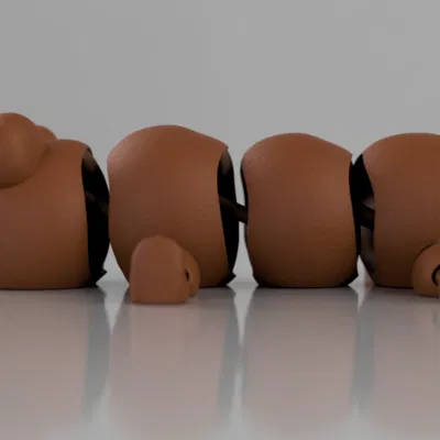 Mô hình gấu bông cử động (Articulated Bear) in 3D siêu đáng yêu