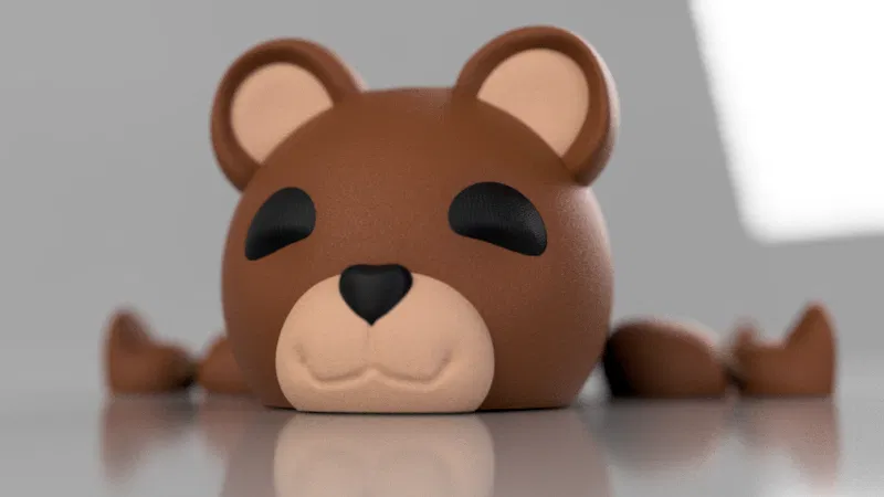 Mô hình gấu bông cử động (Articulated Bear) in 3D siêu đáng yêu - Image 3