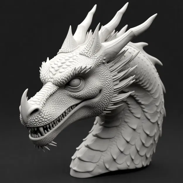 Mô hình đầu rồng 3D nghệ thuật cực chất cho người đam mê in ấn - Image 1