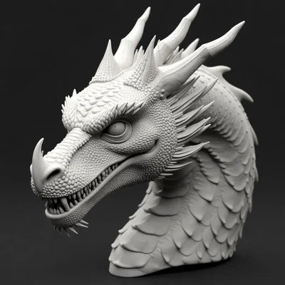 Mô hình đầu rồng 3D nghệ thuật cực chất cho người đam mê in ấn