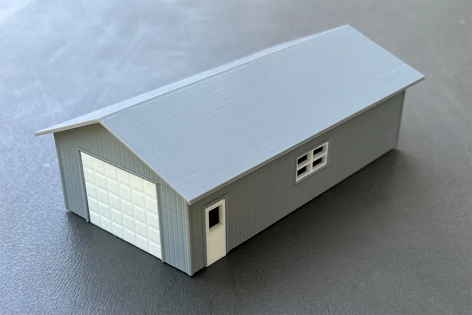 Mô hình nhà kho, xưởng hoặc garage RV tỉ lệ HO (phong cách gỗ) - Image 1