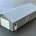 Mô hình nhà kho, xưởng hoặc garage RV tỉ lệ HO (phong cách gỗ) - Thumbnail 1