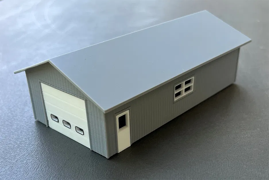 Mô hình nhà kho, xưởng hoặc garage RV tỉ lệ HO (phong cách gỗ) - Image 2