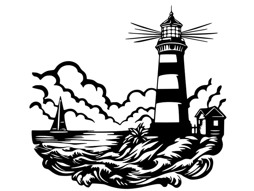 Tranh treo tường ngọn hải đăng (Lighthouse Wall Art) - Image 2