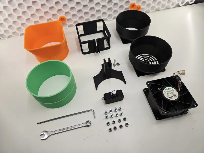 Bộ chuyển đổi quạt 80mm sang ống dẫn 100mm cho máy hút khói hàn - Image 6