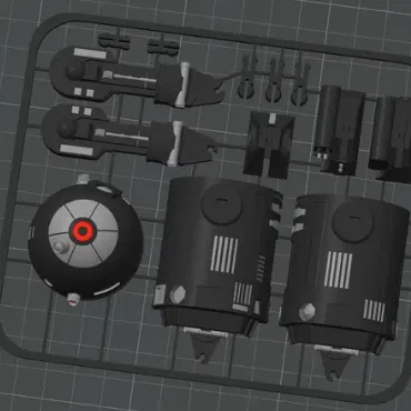 Mô hình lắp ráp Kit Card R2D2 và R2Q5 cho fan Star Wars