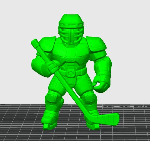 Mô hình Mecha Hockey Player - Tượng robot cầu thủ khúc côn cầu - Image 3