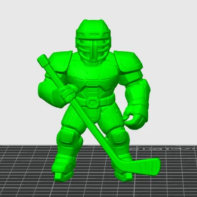 Mô hình Mecha Hockey Player - Tượng robot cầu thủ khúc côn cầu