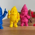 Garden Gnomes / Gartenzwerge - Bộ sưu tập chú lùn làm vườn cử chỉ tay tinh nghịch - Thumbnail 5