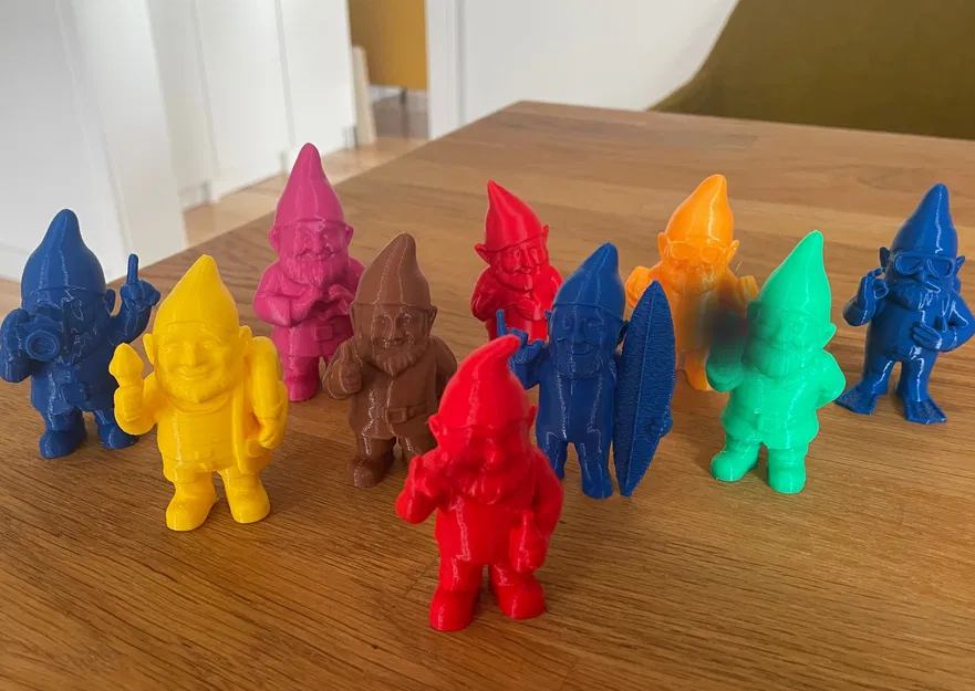 Garden Gnomes / Gartenzwerge - Bộ sưu tập chú lùn làm vườn cử chỉ tay tinh nghịch - Image 6