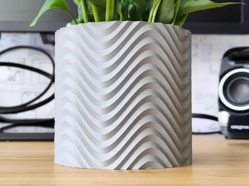 Chậu cây họa tiết gió (Wind Plant Pot) - Thiết kế Vase Mode - Image 1