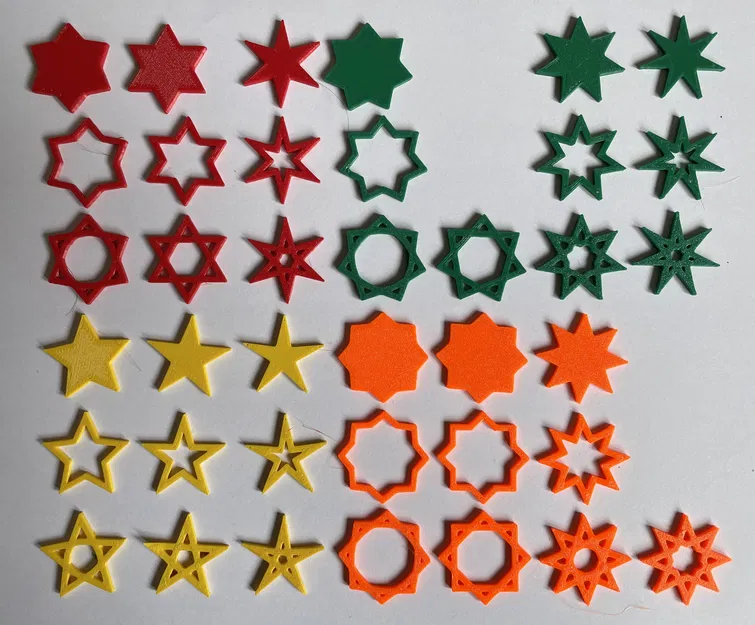 Bộ Ngôi Sao (Các loại sao từ 5 đến 8 cánh) - Image 3