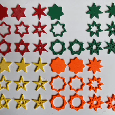 Bộ Ngôi Sao (Các loại sao từ 5 đến 8 cánh)