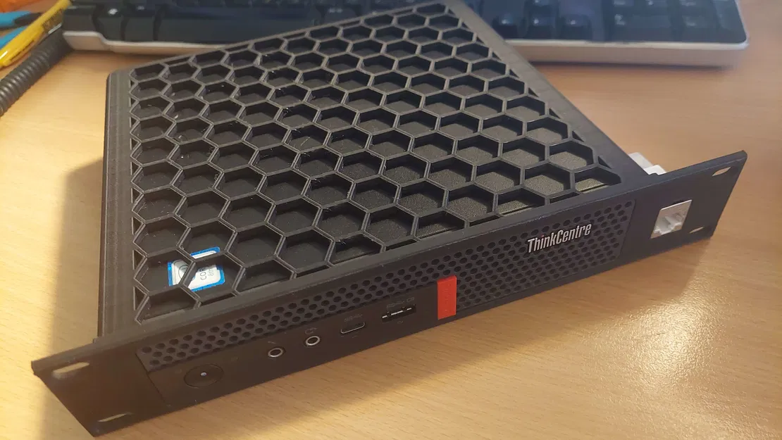 Khung gắn 1U cho Lenovo M720Q chuẩn rack 10 inch kèm giá đỡ Keystone - Image 1