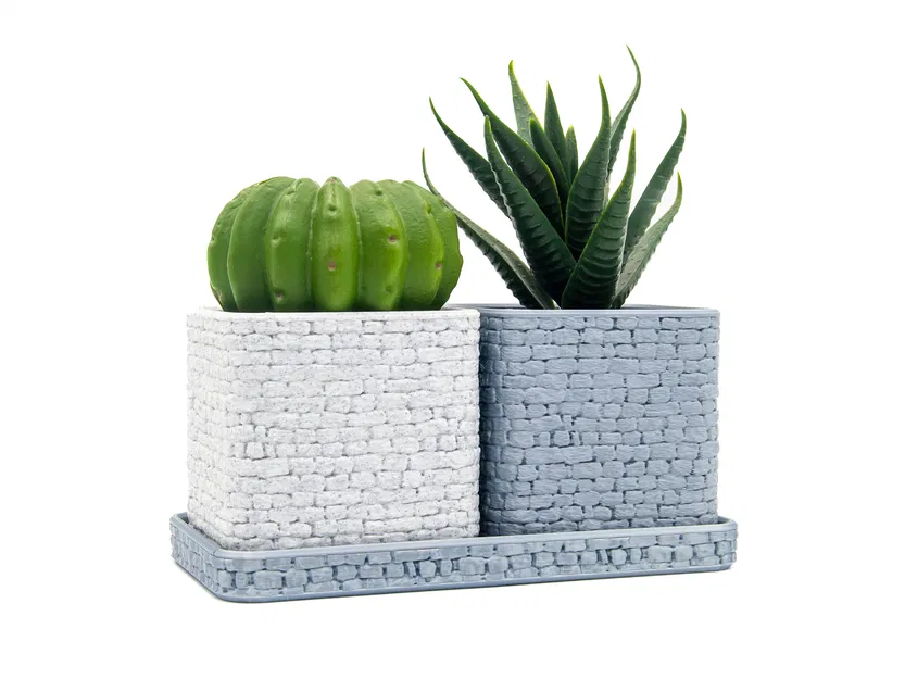 Chậu trồng cây vân đá (Stone Wall Planter) in 3D đẹp mắt - Image 3
