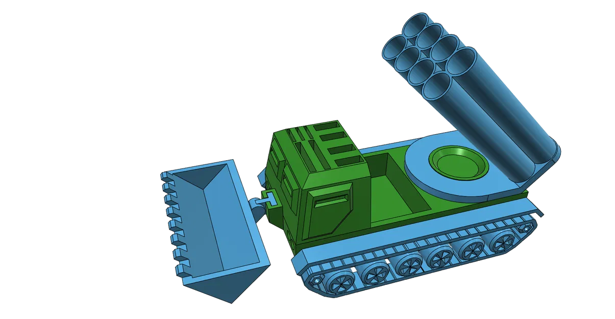 Ống cắm bút hình xe tăng bệ phóng tên lửa - Decor bàn làm việc siêu chất, in không cần support - Image 5