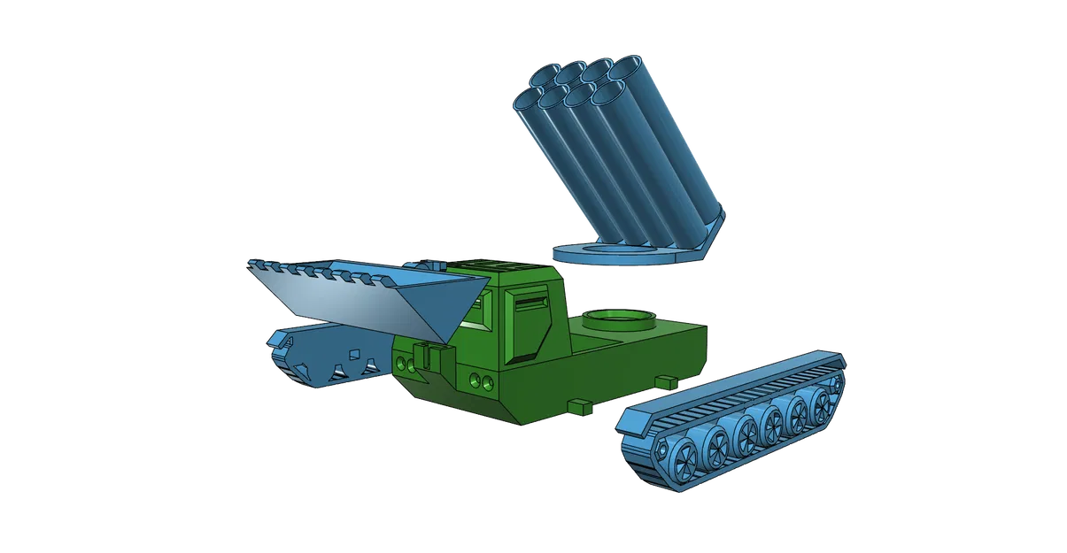 Ống cắm bút hình xe tăng bệ phóng tên lửa - Decor bàn làm việc siêu chất, in không cần support - Image 6