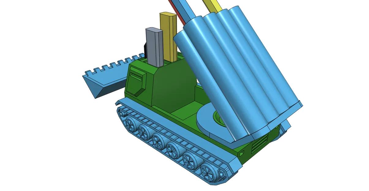 Ống cắm bút hình xe tăng bệ phóng tên lửa - Decor bàn làm việc siêu chất, in không cần support - Image 7