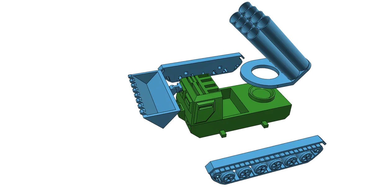 Ống cắm bút hình xe tăng bệ phóng tên lửa - Decor bàn làm việc siêu chất, in không cần support - Image 9