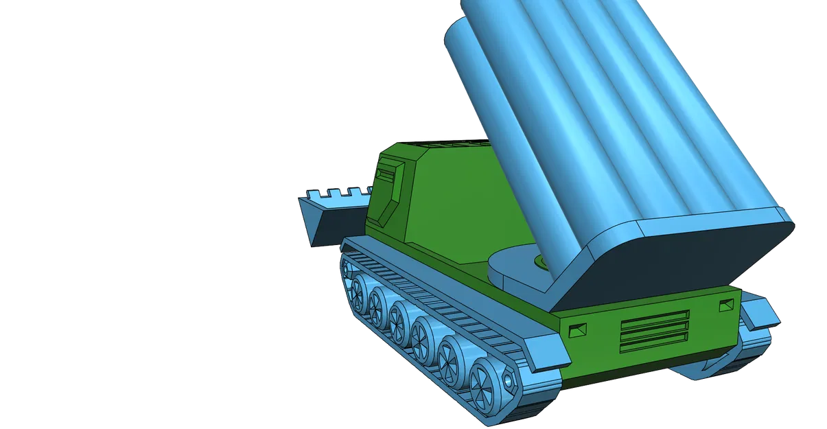 Ống cắm bút hình xe tăng bệ phóng tên lửa - Decor bàn làm việc siêu chất, in không cần support - Image 13