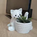 Chậu Cây Hình Mèo Dễ Thương – Mô hình in 3D không cần support - Thumbnail 1