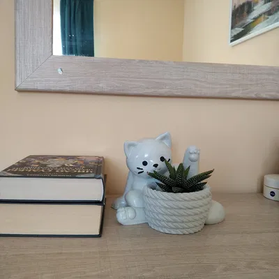 Chậu Cây Hình Mèo Dễ Thương – Mô hình in 3D không cần support