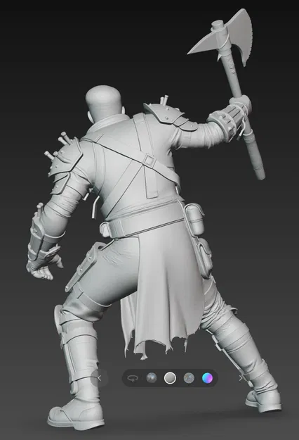 Mô hình 3D chiến binh Mad Max Warrior 6 đầy mạnh mẽ - Image 3