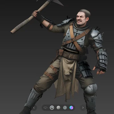 Mô hình 3D chiến binh Mad Max Warrior 6 đầy mạnh mẽ