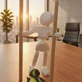 Body-Buddy: Robot Người Máy Cử Động Linh Hoạt | Mô Hình Trang Trí Bàn Làm Việc Đáng Yêu - Thumbnail 4