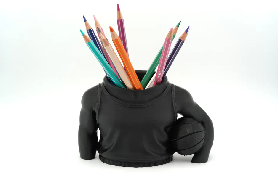 Ống Cắm Bút Cầu Thủ Bóng Rổ – Mô Hình 3D Đựng Bút Trang Trí Bàn Làm Việc - Image 1