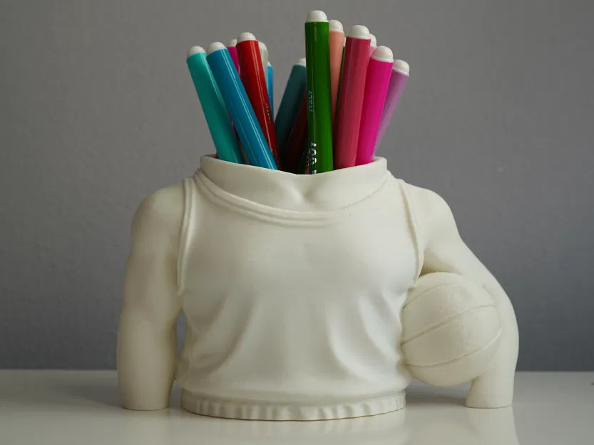 Ống Cắm Bút Cầu Thủ Bóng Rổ – Mô Hình 3D Đựng Bút Trang Trí Bàn Làm Việc - Image 6