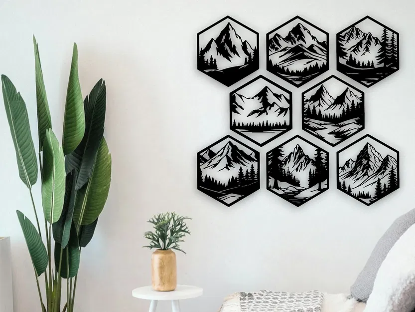 Bộ Sưu Tập Tranh Treo Tường Hình Lục Giác - Image 1