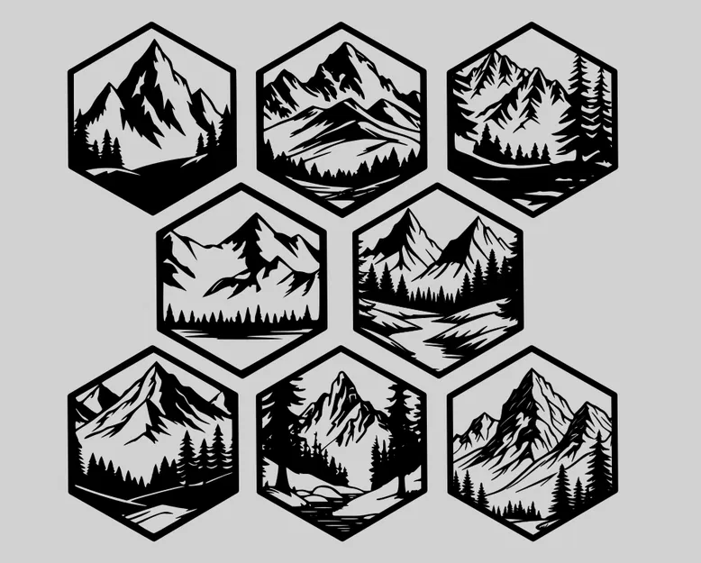 Bộ Sưu Tập Tranh Treo Tường Hình Lục Giác - Image 2