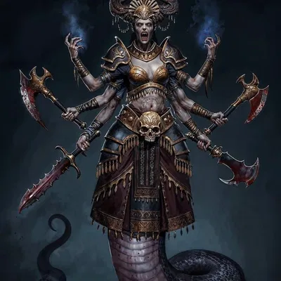 Mô hình 3D Serpent Empress of War - Nữ hoàng Rắn đầy quyền uy