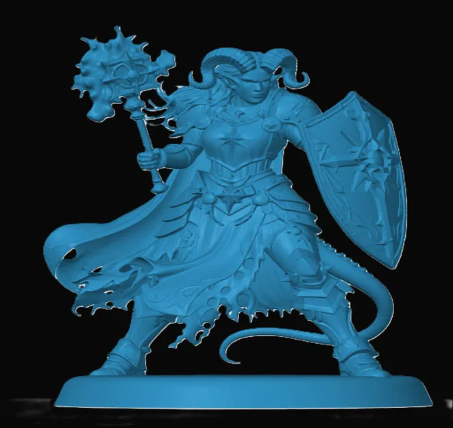 Mô hình Tiefling Cleric - Nhân vật tu sĩ chiến binh cho D&D - Image 1