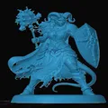 Mô hình Tiefling Cleric - Nhân vật tu sĩ chiến binh cho D&D - Thumbnail 1