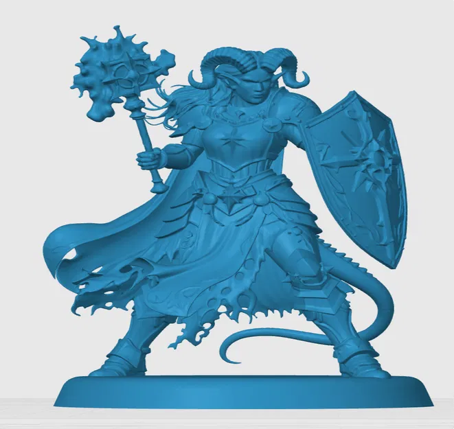 Mô hình Tiefling Cleric - Nhân vật tu sĩ chiến binh cho D&D - Image 3