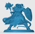 Mô hình Tiefling Cleric - Nhân vật tu sĩ chiến binh cho D&D - Thumbnail 3