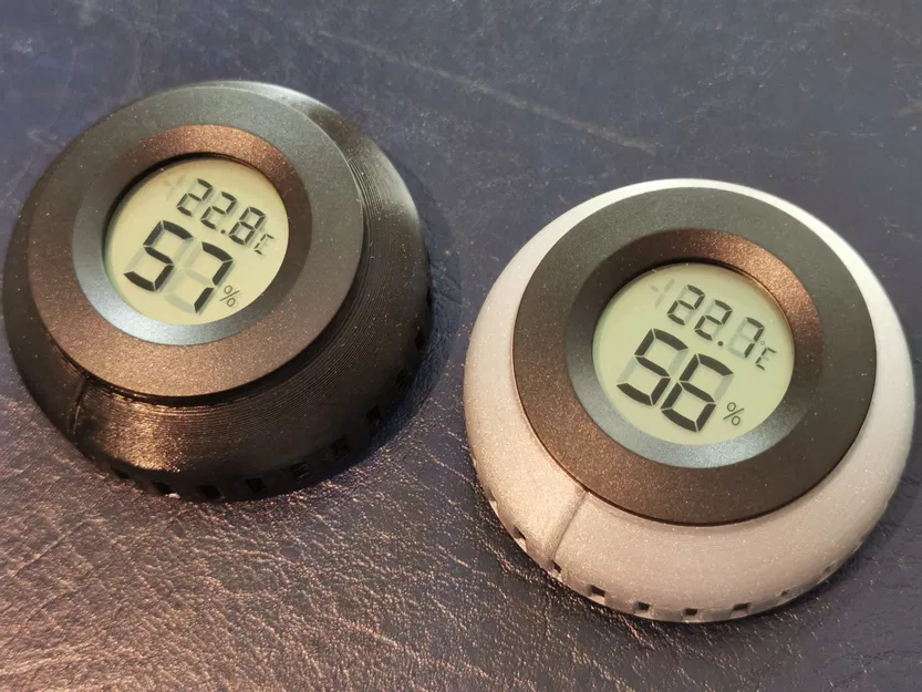 Vỏ hộp gắn tường cho đồng hồ đo nhiệt độ / độ ẩm (dạng tròn) - Image 1