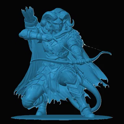 Mô hình 3D Tiefling Ranger cho Tabletop RPG và D&D