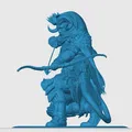 Mô hình 3D Tiefling Ranger cho Tabletop RPG và D&D - Thumbnail 2
