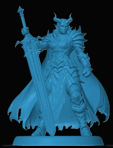 Mô hình Tiefling Paladin 3D cho D&D và Game Tabletop - Image 1